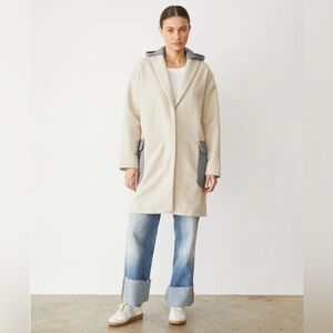 Monrow Hooded Sherpa Coat NWT, M